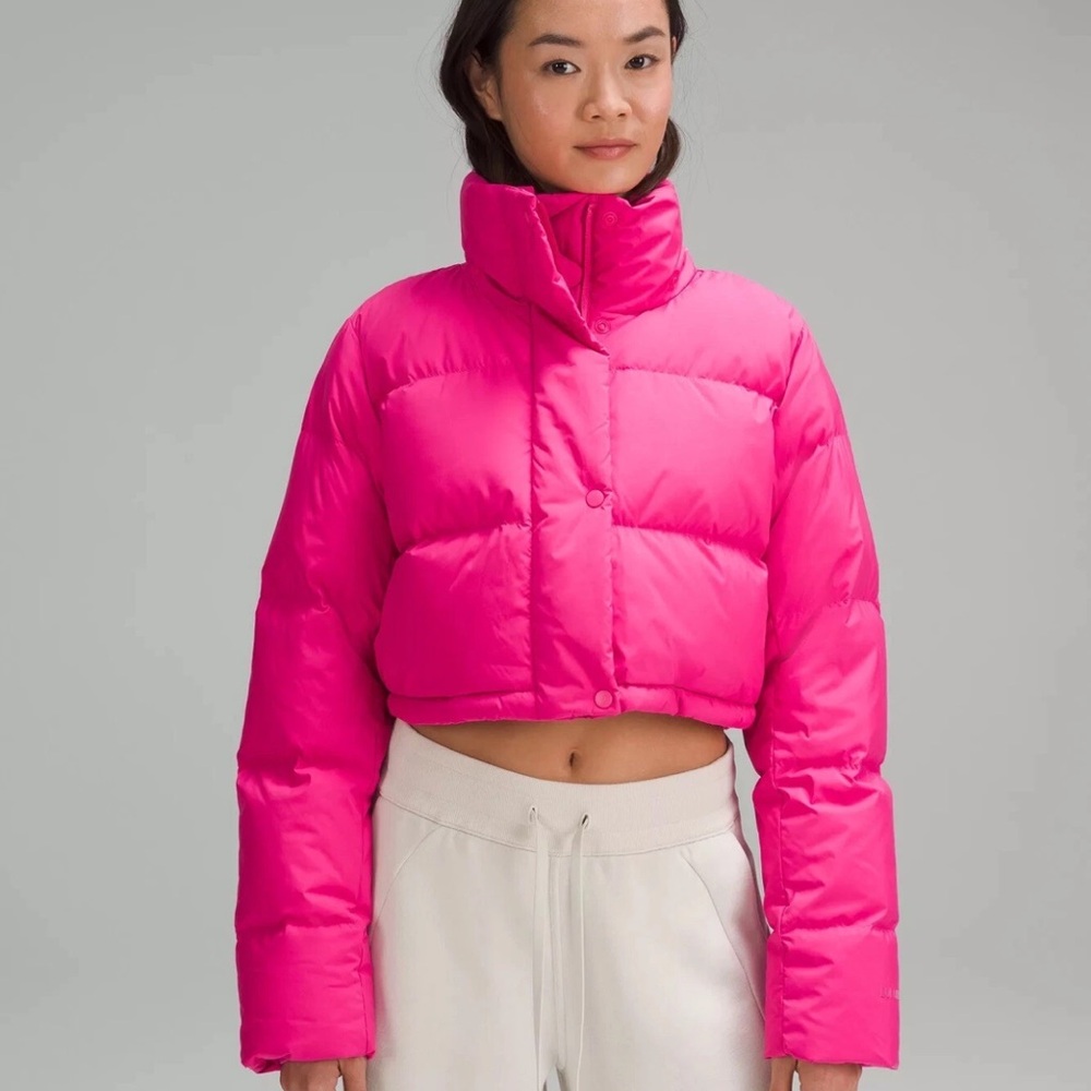 NWT LULULEMON WUNDER PUFF Super CROPPED Puffer JACKET Sonic Pink 12‎